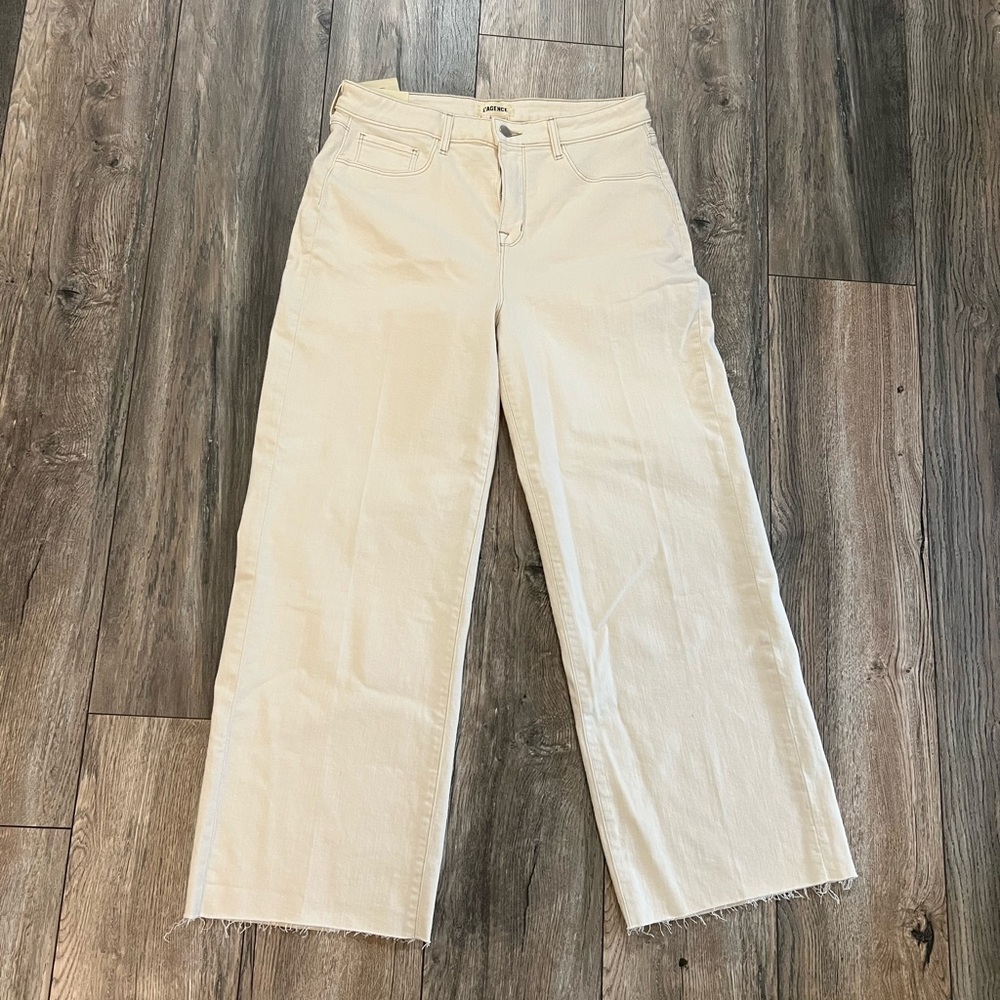l'agence ivory cropped jeans